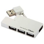 ロアス 4ポートUSB2.0ハブ UH-2234-W(ホワイト) 【7セット】