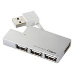 ロアス 4ポートUSB2.0ハブ UH-2234-SL(シルバー) 【7セット】