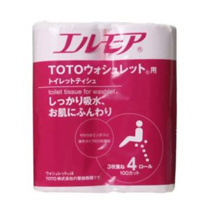 エルモア TOTOウォシュレット用トイレットティシュ 4ロール 【9セット】