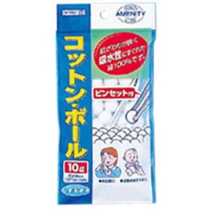 コットン・ボール(ピンセット付) 10g 【8セット】