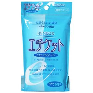 水に流せるエチケット ウェットシート 10枚入*2P 【20セット】