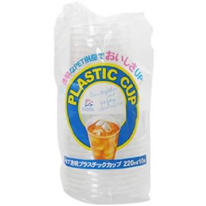 ドルフィン PET透明プラスチックカップ 220ml 10個 【17セット】