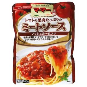 マ・マー トマトの果肉たっぷりのミートソース マッシュルーム入り 260g 【19セット】