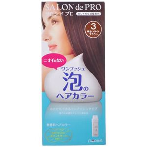 サロンドプロ ワンプッシュ泡のヘアカラー 明るいライトブラウン 【4セット】