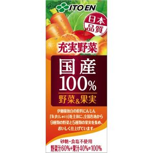 伊藤園 国産100%野菜&果実 200ml*24本