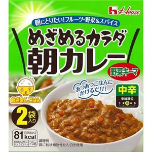 めざめるカラダ朝カレー 野菜キーマ中辛 2袋 【28セット】