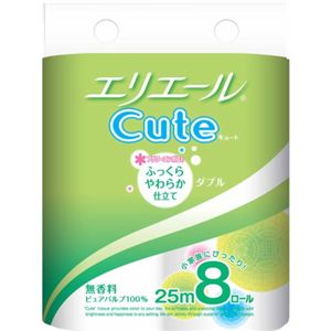 エリエール トイレットティシュー キュート ダブル 25m*8ロール 【24セット】