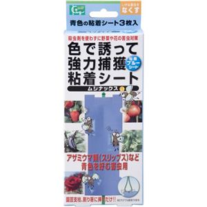 ムシナックス 色で誘って強力捕獲粘着シート ブルーシート 【4セット】