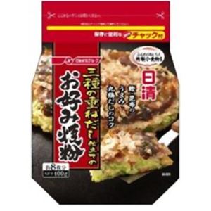 日清 三種の重ねだし仕立てのお好み焼粉 400g 【13セット】