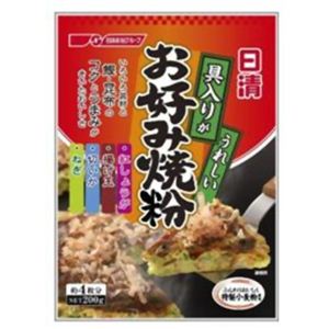 日清 具入りがうれしいお好み焼粉 200g 【17セット】