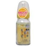 teteo コンビ 哺乳びん耐熱ガラス製 100ml 母乳・ミルク用 Sサイズ 乳首付 イエロー 【2セット】