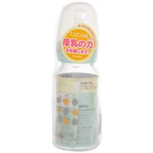 teteo コンビ 哺乳びん耐熱ガラス製 100ml 母乳・ミルク用 Sサイズ 乳首付 ブルー 【2セット】