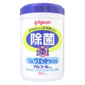 除菌用ウェットティッシュ ボトル 80枚 【5セット】