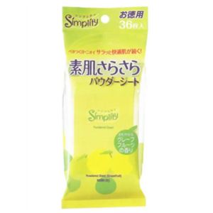 シンプリティ 素肌さらさらパウダーシート グレープフルーツ徳用36枚 【7セット】