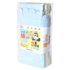 吸汗ちょう 裏絹5本指ソックス 3足組み(24-27cm) 【2セット】