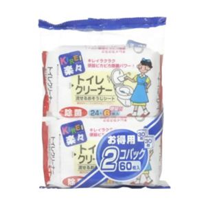 キレイ楽々トイレ除菌クリーナー 30枚*2個パック 【14セット】