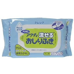 アクティ 流せるおしりふき 70枚入 【7セット】