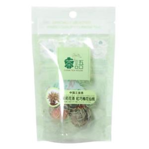 茶語 中国工芸茶 茉莉花茶 紅巧梅花仙桃 ミニパック 【4セット】