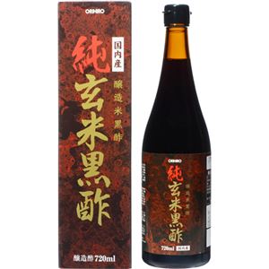 オリヒロ 純玄米黒酢 720ml 【8セット】