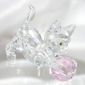 Swarovski (スワロフスキー) 631856 子ネコ (ピンク) フィギュア