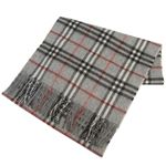 BURBERRY(o[o[)  }t[ CHECK SCARF 94267 GY 0540