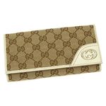 GUCCI（グッチ） 長札財布 181593 FFPAG 9761 ベージュ／ホワイト