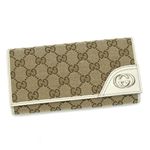 GUCCI（グッチ） 長札財布 181595 FFPAG 9761 ベージュ／ホワイト