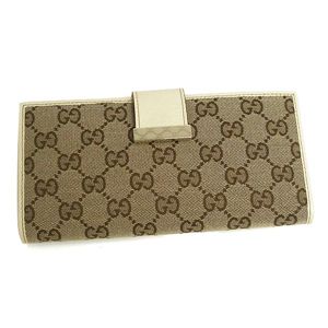 GUCCI（グッチ）長札財布 212096 FFP5G 9761 ベージュ/ホワイト