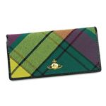 Vivienne Westwood(ヴィヴィアン ウエストウッド) 長札財布 WINTER TARTAN 736 ライト.グリーン 