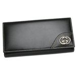 GUCCI(グッチ) 長札財布 181593 WALLET CONTINENTAL ブラック/ゴールド