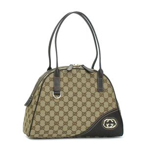 GUCCI(グッチ) ショルダーバッグ 211980 TOP HANDLE DOME MEDIUM ベージュ/ダークブラウン