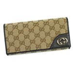 GUCCI(グッチ) 長札財布 204836 9769 ブラック/ベージュ