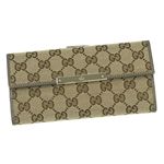 GUCCI(グッチ) 長札財布 112715 9786 ブラック/ベージュ