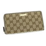 GUCCI(グッチ) 長札財布 112724 9786 ブラック/ベージュ