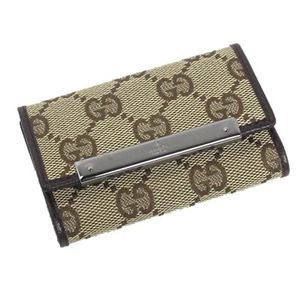 GUCCI(グッチ) キーケース 127048 BASIC KEY-CASE ベージュ/ダークブラウン