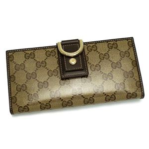 GUCCI(グッチ) 長札財布 141412 MINI WALLET ベージュ/ダークブラウン