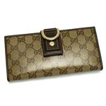 GUCCI(グッチ) 長札財布 141412 MINI WALLET ベージュ/ダークブラウン