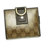 GUCCI(グッチ) 二つ折り財布(小銭入れ付) 154255 WALLET MIDIUM ZIP ベージュ/ダークブラウン