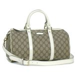 GUCCI(グッチ) ボストンバッグ 203696 TOP HANDLE/W/DTCHBLE STRAP/ME ベージュ/ホワイト