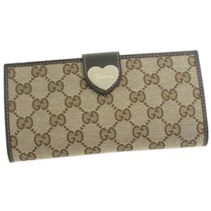 GUCCI(グッチ) 長札財布 203550 ベージュ/ダークブラウン