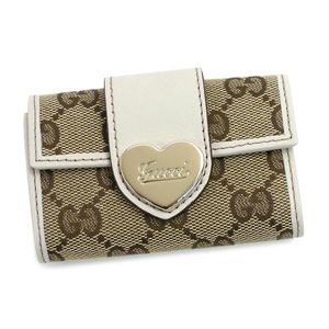 GUCCI(グッチ) キーケース 203551 9761 ベージュ/ホワイト