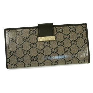 GUCCI(グッチ) 長札財布 212089 1193 ブラック/グリーン