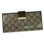 GUCCI(グッチ) 長札財布 212089 1193 ブラック/グリーン