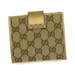 GUCCI(グッチ) Wホック財布 212090 WALLET FLAP FRENCH ベージュ/ゴールド