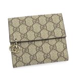 GUCCI(グッチ) Wホック財布 212105 WALLET FLAP FRENCH ベージュ-EBONY