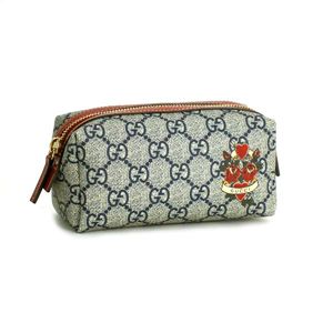 GUCCI(グッチ) ポーチ 211849 COSMETIC CASE ZIP TOP SMALL レッド/ネイビー