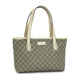 GUCCI(グッチ) ショルダーバッグ 211138 TOTE SM ZIP CLOSURE ベージュ/ホワイト