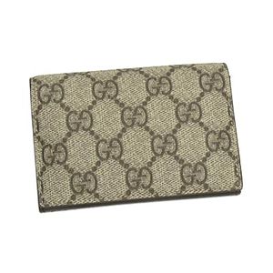 GUCCI(グッチ) 名刺入れ118376 CARD CASE ベージュ/ダークブラウン