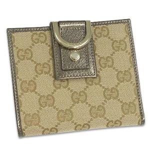 GUCCI(グッチ) 二つ折り財布(小銭入れ付) 141411 WALLET-FLAP FRENCH ブラウン