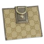 GUCCI(グッチ) 二つ折り財布(小銭入れ付) 141411 WALLET-FLAP FRENCH ブラウン